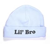 Lil' Bro/Sis 100% Cotton Ribbed Baby Beanie Hat Preemie/Newborn Sizes