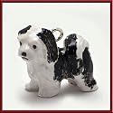 MiniPets Sterling Silver Enameled Havanese Dog Charm
