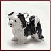 MiniPets Sterling Silver Enameled Havanese Dog Charm