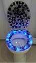 Wc Brille mit 10 Led Steine Blau