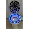 Wc Brille mit 10 Led Steine Blau