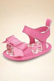 Open Toe Riptape Bow Pram Sandals