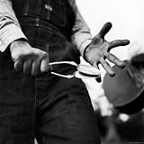 Country Music: Close Up of Spoons Being Played by Man in Overalls Photographic Poster Print by Eric Schaal, 16x16