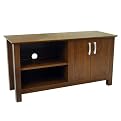 Wood TV Console with Open Shelf - Brown