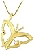 Kirchner 14k Yellow Gold Butterfly of Life� Diamond Pendant with Chain