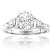 1.45 ct. TW Round Diamond Engagement Ring in 14 kt. Accented Mounting
