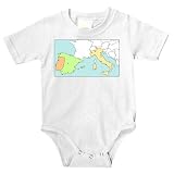 Onesie with Italy, map, sv