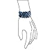 Bling Jewelry Blue Lapis Lazuli Chip Stone Wide Chunky Cluster Multi Strand Stretch Bracelet For Women