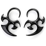 Pair of Black Water Buffalo Horn Hooks - BY36: 10g
