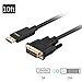 J&D Gold Plated DisplayPort to DVI Cable Adapter, DP to DVI (9 Feet)