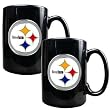 Pittsburgh Steelers - NFL 2 Piece 15oz Ceramic Mug Set (Primary Logo)