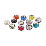 Pandora Style Twelve (12) Piece Charm Bead Set (Z188) Murano Style, Lampwork Style and Faceted Glass - Fits Pandora, Troll, Biagi and Charmilia - Exact Assortment