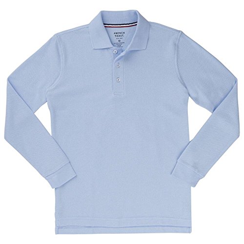 French Toast Long Sleeve Pique Polo Boys Blue 8