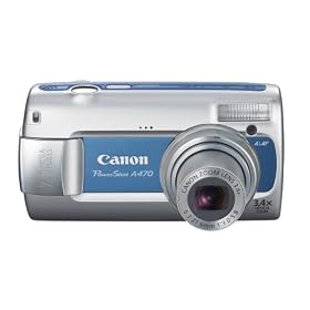 Gray Canon PowerShot A470 Digital Camera - Front View