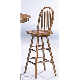 29H Bar Stool with Arrow Back Oak Finish 