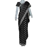 Medium Black Silk Fashion Saree with Complementary Made to Measure Blouse & Under Skirts