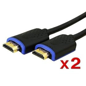 Everydaysource 2 Pack of High Speed HDMI Cable with Ethernet M/M , 10FT