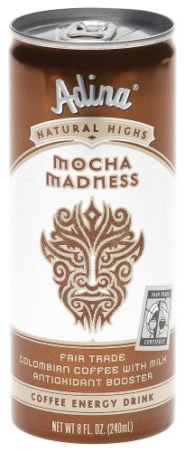 chocolate beverages: Adina Mocha Madness Coffee Energy Drink, 8-Ounce Cans (Pack of 24)