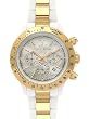 Heavy Metal Plasteramic Watch Collection - Gold Chrono White