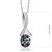 Gem Stone King 925 Sterling Silver Green Mystic Topaz Infinity Pendant Necklace for Women (2.42 Ct Oval with 18 Inch Silver Chain)