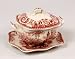 Red Toile Castle Scene Individual Casserole with Liner Tray