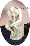 Thinker Ivory Statue 12"H
