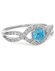 Sterling Silver Colored Cubic Zirconia Ring