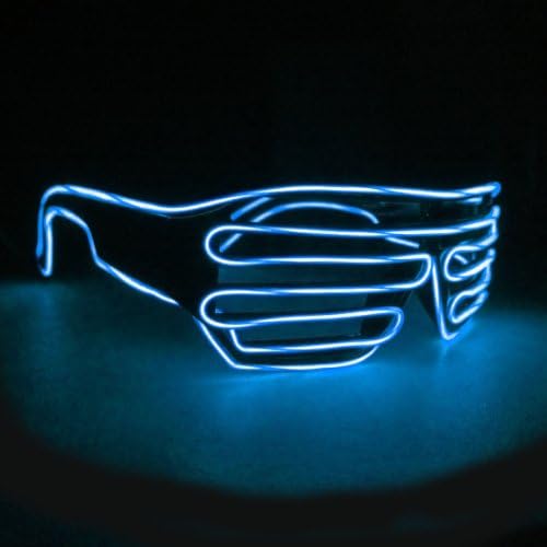 Blue El Wire Shutter Glasses
