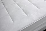 Rio Home Fashions Microplush Overfilled California King Mattress Pad, White