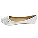 V-Luxury Womens 32-LARISA39 Round Toe Flat Ballerina Ballet Shoes