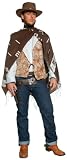 Smiffy's Men's Authentic Wandering Gunman Dress Set, Brown/White/Blue, Medium