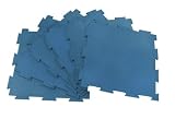 Rubber-Cal Puzzle-Lock Interlocking Recycled Rubber Floor Mat - 3/8