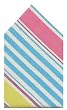 Durable Hand Woven 100% Cotton Blue and Yellow Striped Napkins 22x22 Inches Set of Six