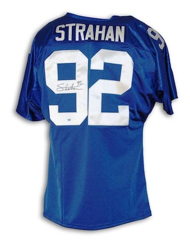 Michael Strahan Signed New York Giants Blue Jersey