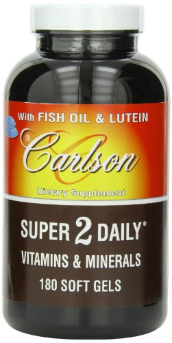 Carlson Labs Super 2 Daily Vitamins and Minerals, TwinPac, 180 Softgels On Sale