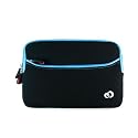 Kroo Glove2 Series Neoprene Sleeve Cover Case for 7 Inch eBook Readers and Tablet PCs (Kindle 3 / Nook / Samsung Galaxy Tab / Blackberry Playbook / ViewSonic ViewPad 7 /Acer ICONIA A100) - Black / Blue Combination (MDK3G2B1)