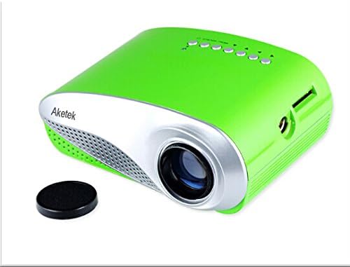 Aketek Newest Upgraded K10 LED Mini Portable Projector Pico Home Projector Cinema Theater PC & Laptop With HDMI TV Interface -Green