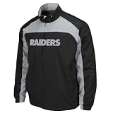 NFL Oakland Raiders Safety Blitz II Adult Long Sleeved Midweight Diam Dobby Full Zipp Jacket