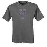 MLB Men's New York Mets Big Time Play Short Sleeve Pigment Dye Tee (Pigment Pepper, Small)