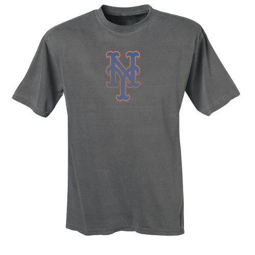 MLB New York Mets Adult Short Sleeve Pigment Dye Tee (Pigment Pepper, Xx-Large)