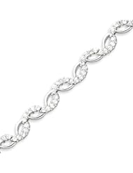 Sterling Silver CZ Bracelet - 7 Inch