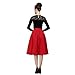 Shineflow Women High Waist Full A Line Pleated Swing Midi Skirt