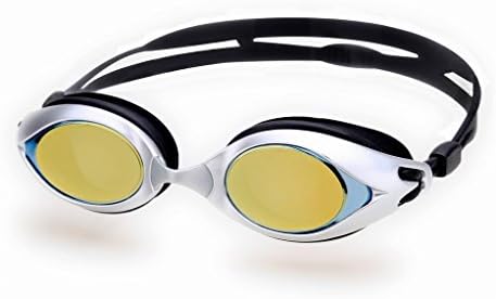 LongSail Adult UV Protection Plating-Lens Anti-Fog Spray Antifog Coating Myopia Eyewear Swimming Goggles/Eyeglasses for Swimming/Diving/Water Sports Silver 4.0