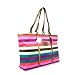 COACH Legacy Multi Stripe Large Tote Handbag Purse and Matching Scarf F14010