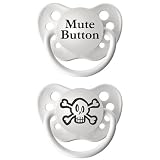 Personalized Pacifiers Set - Mute Button/ Skulls