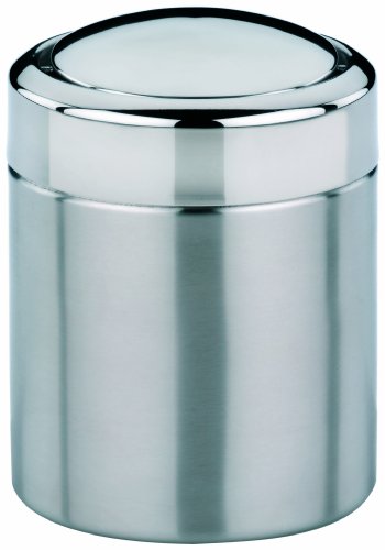 Kela 21381 Schwingdeckeleimer Tischabfallbeh&auml;lter Ano Edelstahl 1.5 L
