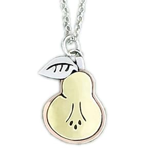 Far Fetched Mixed Metal Pear Necklace: Jewe