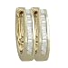14K Yellow Gold 1/4 ct. Baguette Cut Diamond Hoop Earrings