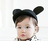Plus Nao(プラスナオ) 耳付き キャップ 子供用 帽子 ぼうし 秋冬 ハット キッズ ジュニア ベビー - 黒