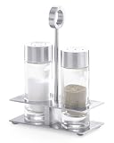 Zack 23100 GEMINI salt & pepper shaker set incl. holder h. 6.30 inch Stainless Steel